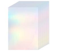 36 Feuilles Transparentes Holographiques Papier Autocollant Holographique A4 Film Vinyle Holographique Auto-Adhésif Étanche à Motifs, 11,7 x 8,3 Pouces (Coloré)