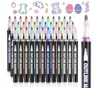 36 Feutre Paillette Stylo Paillette Feutres Coloriage Enfants Feutre Magique Stylo Magique Stylo Double Ligne pour Concevoir Des Livres d'or de Scrapbooking et Des Albums Photos