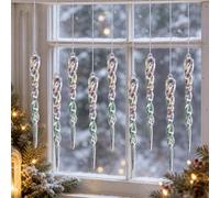 36 Guirlandes Givrées Iridescentes 13cm pour déco Noël 36 Guirlandes(A) | Lot de 36 , longueur 13cm, pour idéal grands sapins, pour affichage festif complet, économie temps