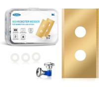 36 Lames Titanium Renforcé Compatibles avec Mammotion LUBA/YUKA, tondeuses robot Lames, Double Tranchant avec Rondelles Antivibration et Kit Vis, 1 tournevis