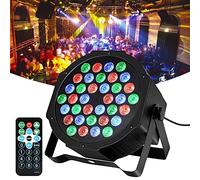 36 LED Lumière de Scène Phare par lampes Lunsy RVB multicolores Éclairage Scène Éclairage flexible Télécommande Contrôle DMX Disco Lumières Bar Noël Halloween