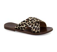 36 Léopard Emmanuela Sandals Greq en cuir, boucles réglables à la main de haute qualité, chaussures d'été, sandales de brassard à cheville, léopard, peau de poney, serpent, imprimé animal