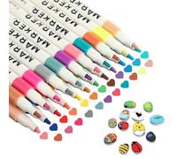 36 Marqueurs Acryliques - FeutreAcrylique - Pour Pierre, Verre, Bois - Encre Résistante à l'Eau - Pour Dessin, Bricolage, Cadeaux, Déco (36 Couleurs)