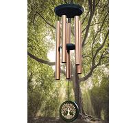 36" Memorial Tree of Life Windchime Outdoors Large Deep Tone, Retirement/Sympathy Wind Chimes Gift in Memory of Mom/A Loved One Christmas, Wood Bamboo Wind Chimes for Outside Garden Decor Clearance
