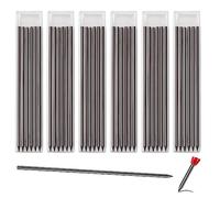 36 Mines de 2,8 mm pour Crayon de Menuisier, Recharges de Crayons de Charpentier Solides pour Bâtiments, Réutilisables Résistantes à Rupture Recharges Porte-Mine de Charpentier, 36 Pièces Noir