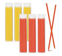 36 Mines de 2,8 mm pour Crayon de Menuisier, Solide Marqueur de Trous Profonds Construction Crayon de Remplacement, Mines de Crayon Gris Rouge Jaune pour Dessin D'architecte, Mines Seulement