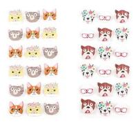 36 mini stickers 3D 2 cm - Chiens & chats - Graine Créative Multicolore G