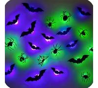 36 Pack 3D Bats Halloween Decorations Indoor&Outdoor - Waterproof Removable Bat Wall Decor for Halloween Party , Window, and Door Decor Displays (9*Spider+12*Bat)