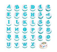 36 PCS Emporte Piece Lettre Chiffre,IFTHGIO Moule Biscuit Lettre Alphabet | Emporte Piece Fondant Au Chocolat,En Plastique,Avec Une Structure à Ressort,Sûr Et Résistant,Pour Sucre, Chocolats