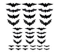 36 PCS Halloween Bats Decor Wall Decor Lighted 3D Bat Stickers for Indoor Outdoor Home