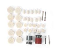 36 pcs Laine Roues de polissage en feuilles de polissage kit de tampons de polissage pour matériaux non métalliques métalliques