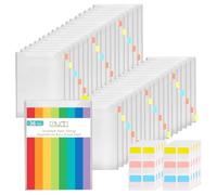 36 PCS Paper Organizer,8.5 X 11 Paper Storage, Plastic Folders with 10 PCS Sticky Index Tabs, Organizer Holds Printer