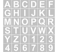 36 pcs. Set de pochoirs lettres & chiffres - 3 pouces, réutilisables & lavables en PET - modèles à peindre pour bois, mur, tissu, porte & décoration DIY