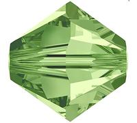 36 pcs SWAROVSKI ELEMENTS XILION 5328 bicone beads, 2.4 x 3 mm Peridot (Éléments Swarovski Xilion 5328 Perles Bicone Péridot vert)
