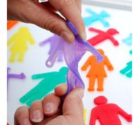 36 personnages colorés translucides