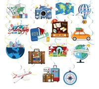 36 pices dcorations de tourbillon suspendues sur le thme du voyage laissez l'aventure commencer bon voyage dcor adieu retraite banderoles de