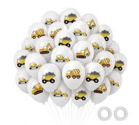 36 Pièces Ballon en Latex de Véhicule, 12 Pouces Ballons de Pelleteuse | Ballon Anniversaire Construction, Set Complet pour Fête Thème Chantier de Garçon