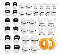 36 Pièces Bouchon Arrivee D'eau Robinet, 1 1/2 3/4 Pouce Bouchon Plomberie Filetage Mâle et Filetage Femelle avec Joints en Caoutchouc et Bande de Jointure, Bouchons Plomberie Male pour Robinets