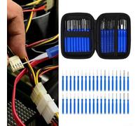 36 Pièces Broche Ejecteur Set Outil Extracteur Cosse De Câble Pour Voiture Terminal Extracteur Kit Avec Boîte De Rangement Bleu