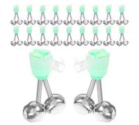 36 Pièces Clochettes de Pêche pour Canne, Alarme à Double Cloche | Acier Inoxydable et Cuivre, Détection Sensible des Touches, Portable, pour Catfishing et Carp Fishing