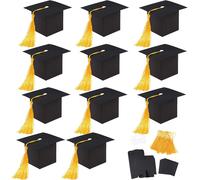 36 Pièces Coiffe De Diplômé Boites Cadeau, Boîte De Décoration De Chapeau De Doctorat Casquette De Célibataire, Félicitations À L'examen 2022réussi, Pour Graduation Accessoires Faveur De Partie