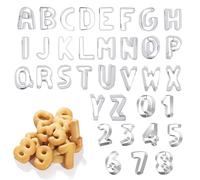 36 Pièces de Coupe-Lettres en Acier Inoxydable, Emporte-Pièces Lettres Et Chiffres,Emporte-Pièces en Acier Inoxydable, Emporte-Pièces Lettres en Métal, pour Découper les Pâtisseries, la Pâte