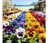 36 pièces de fleurs de pensée artificielles mélangées, pensées de 6 couleurs, décoration de la maison, fleurs artificielles, fleurs de soie, verdure, décoration extérieure, convient pour divers événem