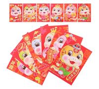 36 Pièces Enveloppe Rouge Chinoise 2025, Année du Serpent | Argenté Présent, Présentation Soignée, Style Chinois, Rouge, pour Cartes et Dons Lors des Fêtes