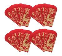 36 Pièces Enveloppes Rouges Chinoises 2027 Motif Chèvre, Papier Doré | Lot Familial Polyvalent, Motifs Auspicieux, Protection Sûre pour Espèces et Cartes, Visites Festives, Réunions du Nouvel An