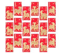 36 Pièces Enveloppes Rouges Hong Bao Papier Doré, 2027 Année Chèvre | Six Motifs Traditionnels, Détails Embossés, Fermeture Pratique, Résistantes aux Déchirures, pour Aînés et Jeunes