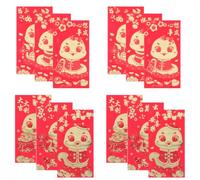 36 Pièces Enveloppes Rouges pour Nouvel An Chinois, Grand Format | Papier Rouge, Style Chinois Élégant, pour Billets et Cartes, Fête du Printemps 2025, Lots Nombreux