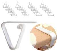 36 pièces - Fixation nappe de table - Fixation de nappes - Pinces de Nappe - Pinces de serrage - Pinces pour nappes de table - Prise nappes - Pince nappe - Crochets nappe, Blanc, 5,5 x 4,5 cm