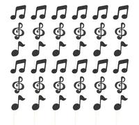 36 Pièces Inserts De Gâteau De Note De Musique, Inserts De Bâton, Décorations De Gâteau De Cuisson, Inserts De Gâteau Sur Le Thème De La Musique, Décorations De Note De Paillettes