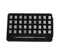 36 pièces lettre et numéro ensemble de tampons en métal 3mm alphabet timbres en acier lettre poinçon pour imprimer le marquage sur métal bois cuir