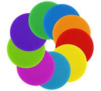 36 Pièces Marqueurs de Tapis, Nylon Marqueur de Sol Points de Tapis Points de Sol de Salle de Classe Cercles de Sol Points pour Enseignants pour Enfants Enseignement des Jeux (10 cm, Coloré)