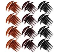 36 Pièces Peigne de Coiffure Relevé à Sept Dents, Courbé | Surface Lisse Polie, pour Mariages et Réunions, Maintien Stable, Plastique et Résine, Léger