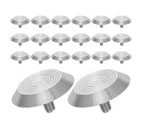 36 Pièces Plot Tactile au Sol 1,38x1,38 Po en Acier Inoxydable | Marqueur D’accessibilité Rond, Texture Convexe Perceptible, Pose Simple sur Joints, pour Allées et Aéroports