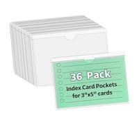 36 Pièces Pochettes Pour Cartes De Poche En PVC Adhésif Fort Rangement D'organisation Pour Les Organisateurs De Bureau De Classification De Bibliothèque Scolaire