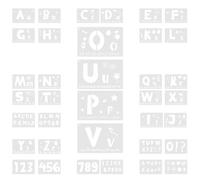 36 Pièces Pochoir Lettres Alphabet et Chiffres, Réutilisables | Plastique Blanc Léger, Surface Lisse Résistante, Usage Maison et Journaux, pour Lettres et Chiffres