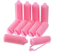 36 Pièces Rouleaux de Mousse Éponge Bigoudis de Coiffure Flexibles Bigoudis Éponge pour Coiffure (Rose)