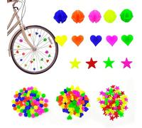 36 pièces/Set Perles de rayons de vélo, perles de clip en plastique colorées décorations de rayons de vélo, accessoires de rayons de vélo, couvre-décorations de roue, couleurs aléatoires Amour fixe,ét