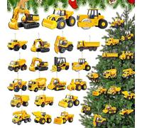 36 Pièces Suspension Sapin de Noel en Bois en Forme De Voiture Pendentif Noël en Bois avec Corde Objets de Décoration de Noël pour La Maison et Les Étiquettes Cadeaux (Chantier A)