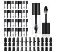 36 Pièces Tubes de Mascara Vides avec Brosses 3ml Tubes Vides et Baguette à Mascara Rechargeables pour Huile de Ricin Mini Conteneur de Voyage pour Sérum de Cils avec Bouchons en Caoutchouc
