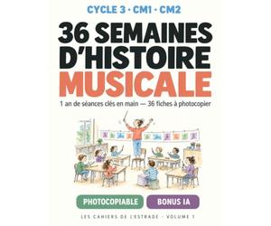 36 semaines d'éducation aux médias - CM1 CM2: 1 an de séances clés en main pour professeur des écoles : une semaine, un média, un événement daté - 36 fiches à photocopier et bonus IA