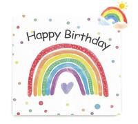 36 Serviettes d'anniversaire arc-en-ciel, 3 couches, serviettes Happy Birthday, décoration de table, serviettes en papier d'anniversaire, décoration arc-en-ciel, filles, garçons, décoration de fête