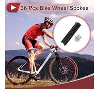 36 Set 12G Rayons De Vélo 219mm Rayons De Roue De Vélo 45 Acier Noir