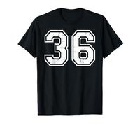 36 Sports d'équipe numéro Trente-Six Grunge Varsity Matching T-Shirt