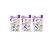 36 stickers 3D - Oiseaux tropicaux 6 cm