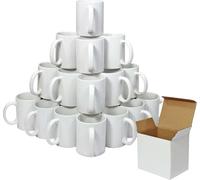 36 Tasses à sublimation Impression par sublimation avec boîtes de présentation Impression de tasses blanches