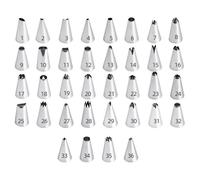 36 Unids/Lote Boquilla De Acero Inoxidable Consejos Diy Herramientas De Decoración De Pastel Glaseado De Crema Pastelería Bolsa Boquilla Cocina Panadería Herramientas